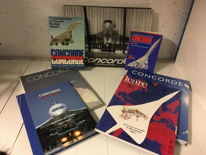 null Fort lot de documentation sur le Concorde comprenant revues, magasines, livrets...