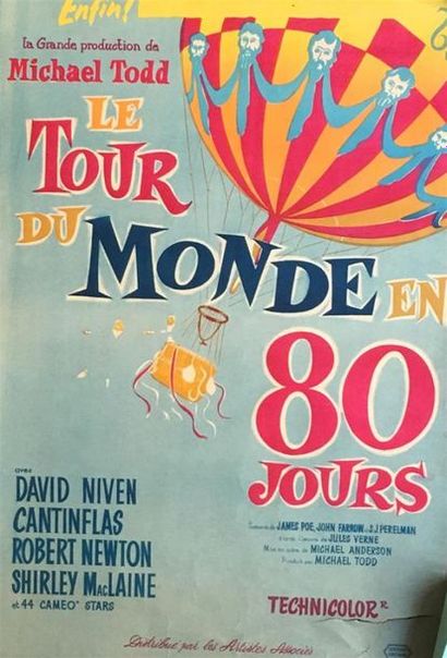 null LE TOUR DU MONDE EN 80 JOURS 
Affiche cinéma vers 1956 
UNITED ARTISTS
59 x...