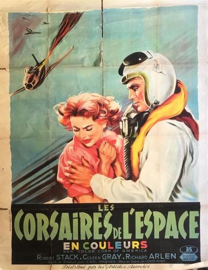 null LES CORSAIRES DE L'ESPACE 
Affiche de cinéma illustrée par SETA 
Imp. Richard...