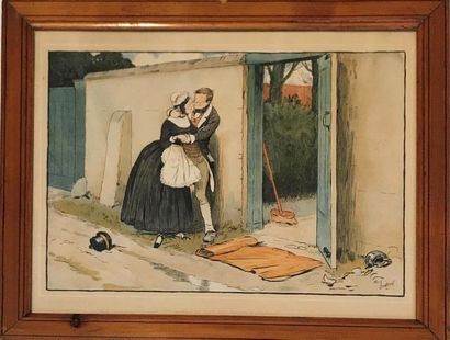 null ALDIN Cecil (1870-1935)
"Sam Weller and the Pretty Housemaid"
Lithographie sur...