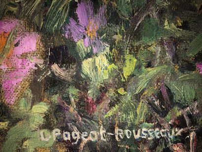 null PAGEOT-ROUSSEAUX Lucienne (XXe)
Jardin méditerranéen
Huile sur toile signée...
