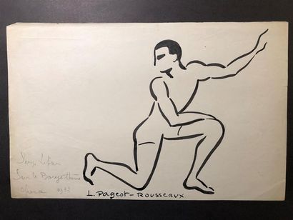null Lucienne PAGEOT-ROUSSEAUX (1899-1994)
Serge Lifar, Barysthème, Opéra, 1932
Encre...