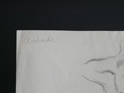 null Lucienne PAGEOT-ROUSSEAUX (1899-1994)
Croquis de deux danseurs 
Fusain sur papier...