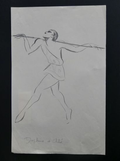 null Lucienne PAGEOT-ROUSSEAUX (1899-1994)
Serge Lifar - "Daphnis et Chloé"
Crayon...