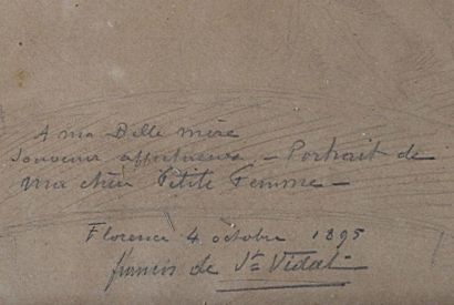null De SAINT VIDAL Francis (1840-1900)
Portrait : profil droit de Marie Félicité...