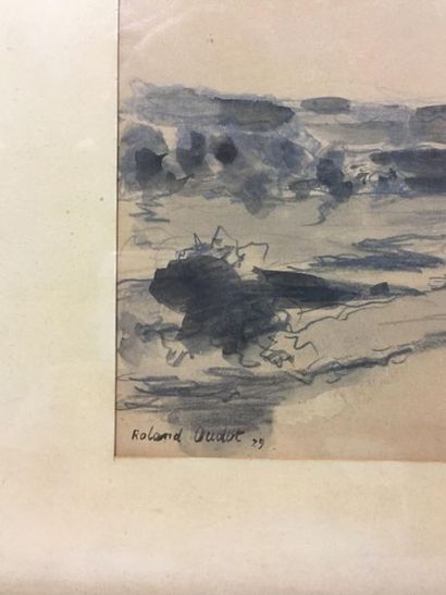 null Roland OUDOT (1897-1981)
Paysage 
Lavis et crayon sur papier 
Signé et daté...