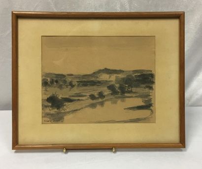 null Roland OUDOT (1897-1981)
Paysage 
Lavis et crayon sur papier 
Signé et daté...