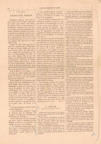null L'exposition de Paris de 1889 n°7
En couverture Fontaine érigée par Mr Francis...