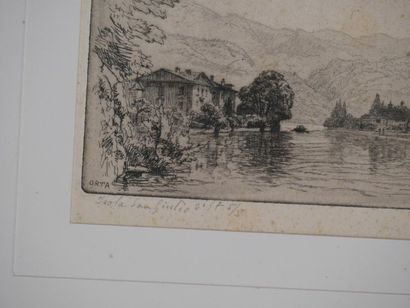 null Maurice Victor ACHENER (1881-1963)
Orta San Giulio
Eau forte signée en bas à...