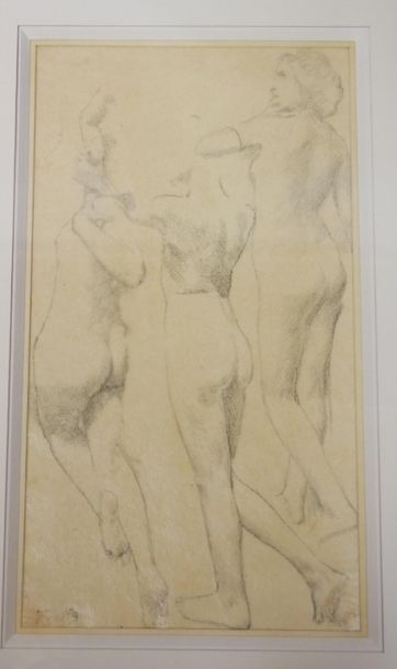 null Henri-Théodore FANTIN LATOUR (1836-1904) 
Deux étude de nus
Crayon sur papier...