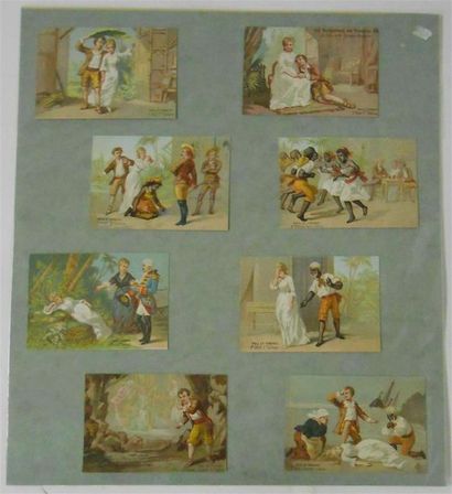 null CONTES ET HISTOIRES : Ensemble de 6 Planches composées d'Images, certaines publicitaires...