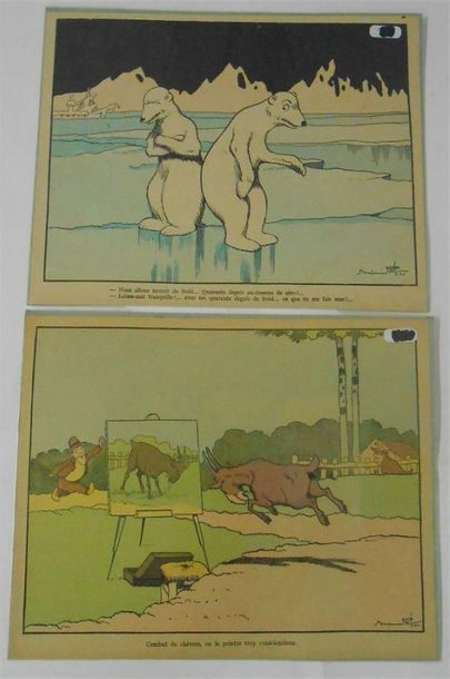 null IMAGES : Benjamin RABIER (1866-1936).11 Scènes couleurs.
"L'Ecureuil, La Mère...