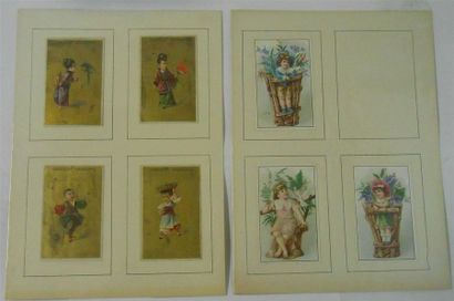 null LES ENFANTS : Ensemble de 18 Planches couleurs avec 2, 3 et 4 Images.
Dont"...