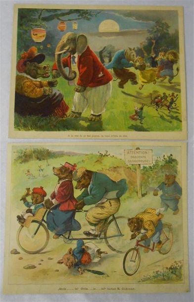 null LES ANIMAUX - Divers : Ensemble de 16 Planches Couleurs, (V. & H.)
Dont" La...