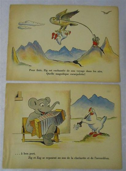 null LES ANIMAUX - Divers : Ensemble de 16 Planches Couleurs, (V. & H.)
Dont" La...