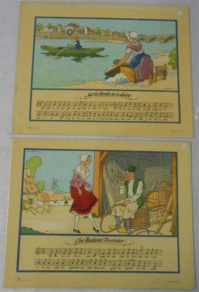 null CONTES, CHANSONS & POEMES: Ensemble de 15 Planches Couleurs, (V. & H.)
Dont"...