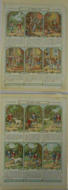 null AU BON MARCHE - LES CONTES & HISTOIRES : Ensemble de 25 Planches Couleurs, (V.)....