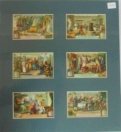 null LIEBIG - HISTOIRE DE L'ART CULINAIRE : Ensemble de 7 Séries de 6 Chromos, (H.).
La...