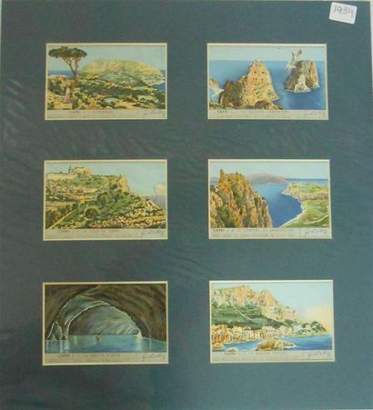 null LIEBIG - L'ITALIE : Ensemble de 9 Séries de 6 Chromos, (V.et H.).
Provinces...