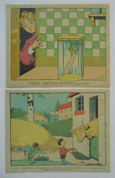 null IMAGES : Benjamin RABIER (1866-1936).16 Scènes couleurs.
Présentées sous passe-partout...