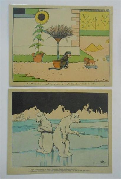 null IMAGES : Benjamin RABIER (1866-1936).16 Scènes couleurs.
Présentées sous passe-partout...