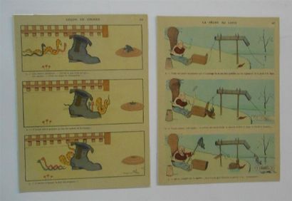 null IMAGES : Benjamin RABIER (1866-1936).12 Planches d'Histoires en couleurs.
Présentées...