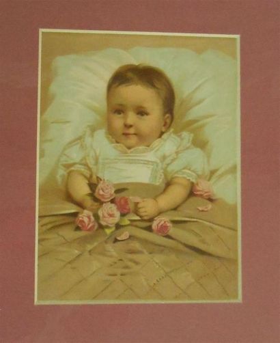 null LES ENFANTS : Ensemble de 12 Planches Couleurs, (V.et H.).
Dont" Petite Fille...