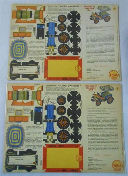 null LES JEUX A MONTER : AUTOMOBILES.
8 Planches Couleurs - Collection Bolides d'Autrefois-Collection...