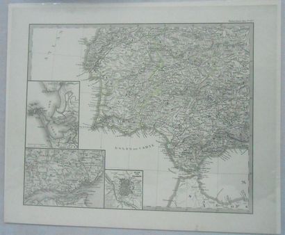 null GEOGRAPHIE : 23 Planches noir et blanc avec quelques couleurs - Cartes Géographiques....