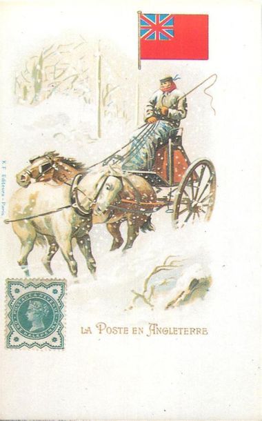 null 47 CARTES POSTALES LA POSTE : Fantaisies & Illustrations. Dont" Enfant militaire-Pas...