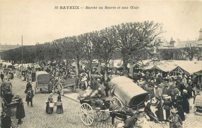 null 15 CARTES POSTALES LES MARCHES : Sélection Cavlados. Dont" Bayeux-Marché au...