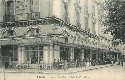 null 15 CARTES POSTALES HOTELS-RESTAURANTS-CAFES : Sélection Tours. "2cp-Grand Hôtel...