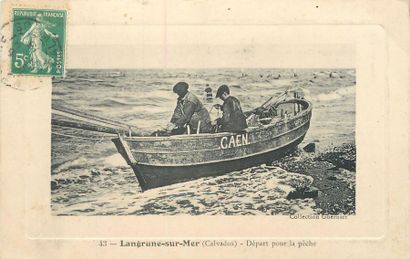 null 29 CARTES POSTALES VIE ET TRAVAIL A LA MER : Sélection Calvados. Dont" Grandcamp...