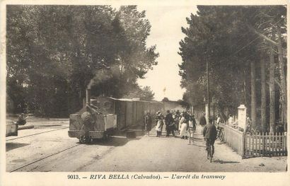 null 15 CARTES POSTALES GARES & TRAINS : Sélection Calvados. "Asnelles-La Gare des...