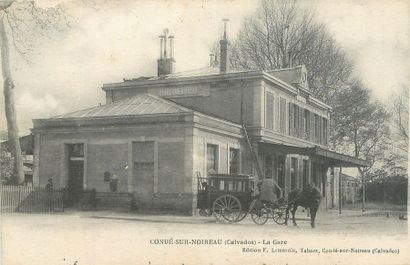 null 15 CARTES POSTALES GARES & TRAINS : Sélection Calvados. "Asnelles-La Gare des...