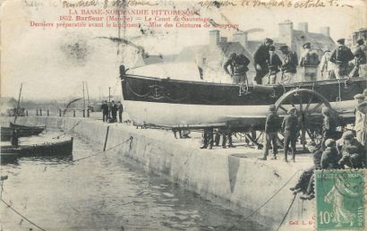 null 8 CARTES POSTALES BATEAUX DE SAUVETAGE : Sélection. "Audresselles-Le Canot de...