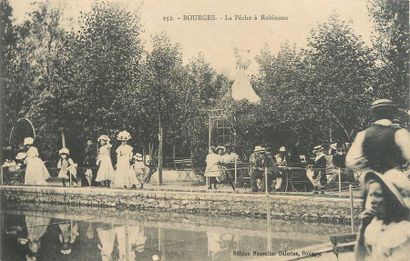 null 13 CARTES POSTALES LA PECHE : En Eau Douce et en Marais. "2cp-Bourges-La Pêche...