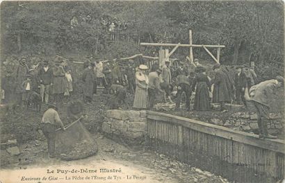 null 13 CARTES POSTALES LA PECHE : En Eau Douce et en Marais. "2cp-Bourges-La Pêche...