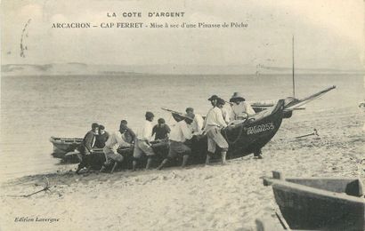 null 17 CARTES POSTALES VIE ET TRAVAIL A LA MER : Gironde. "Andernos-Cabane de Pêcheurs,...