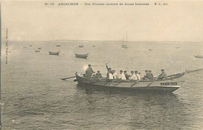 null 17 CARTES POSTALES VIE ET TRAVAIL A LA MER : Gironde. "Andernos-Cabane de Pêcheurs,...