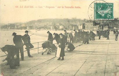 null 25 CARTES POSTALES VIE ET TRAVAIL A LA MER : Seine Maritime. Dont" Dieppe :...