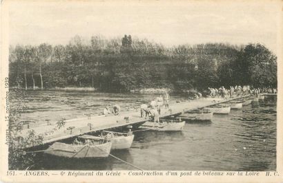 null 113 CARTES POSTALES MILITARIA : Divers. Dont" Angers-6e Régiment du Génie-Construction...