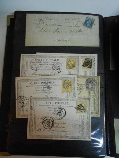 null PHILATELIE & MARQUES POSTALES : 84 Lettres XIXème et 86 Précurseurs. Album.