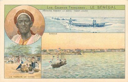 null 12 CARTES POSTALES COLONIES FRANCAISES : Cartes illustrées, éditées par les...