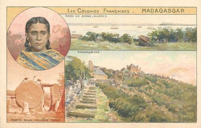 null 12 CARTES POSTALES COLONIES FRANCAISES : Cartes illustrées, éditées par les...