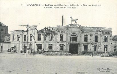 null 167 CARTES POSTALES MILITARIA : 1ère Guerre Mondiale - France. Majorité Ruines...