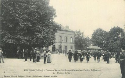 null 10 CARTES POSTALES FETES : Petite Sélection. "Etrepagny-Concours Agricole-Concert...