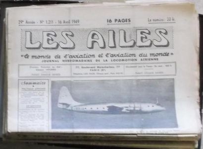 null Document (49). Ensemble de 49 numéros du journal LES AILES "le monde de l'aviation...