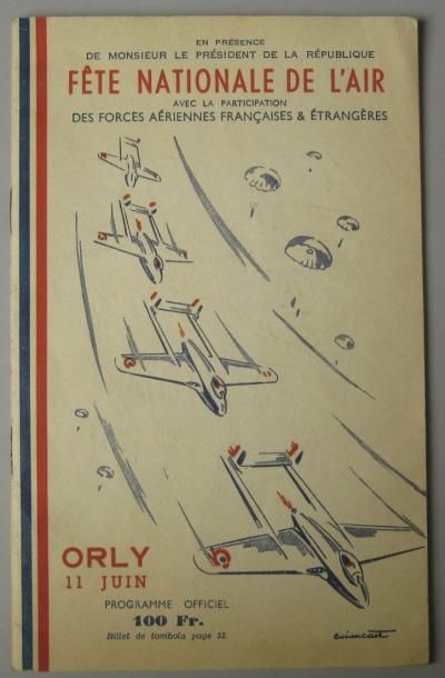 null Document. Programme officiel de la Fête nationale de l'Air à Orly. 11 juin 1950....