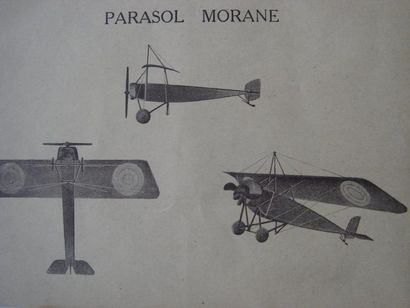 null Document. SILHOUETTES D'AVIONS 1915. Fascicule avec tous les profils et plans...